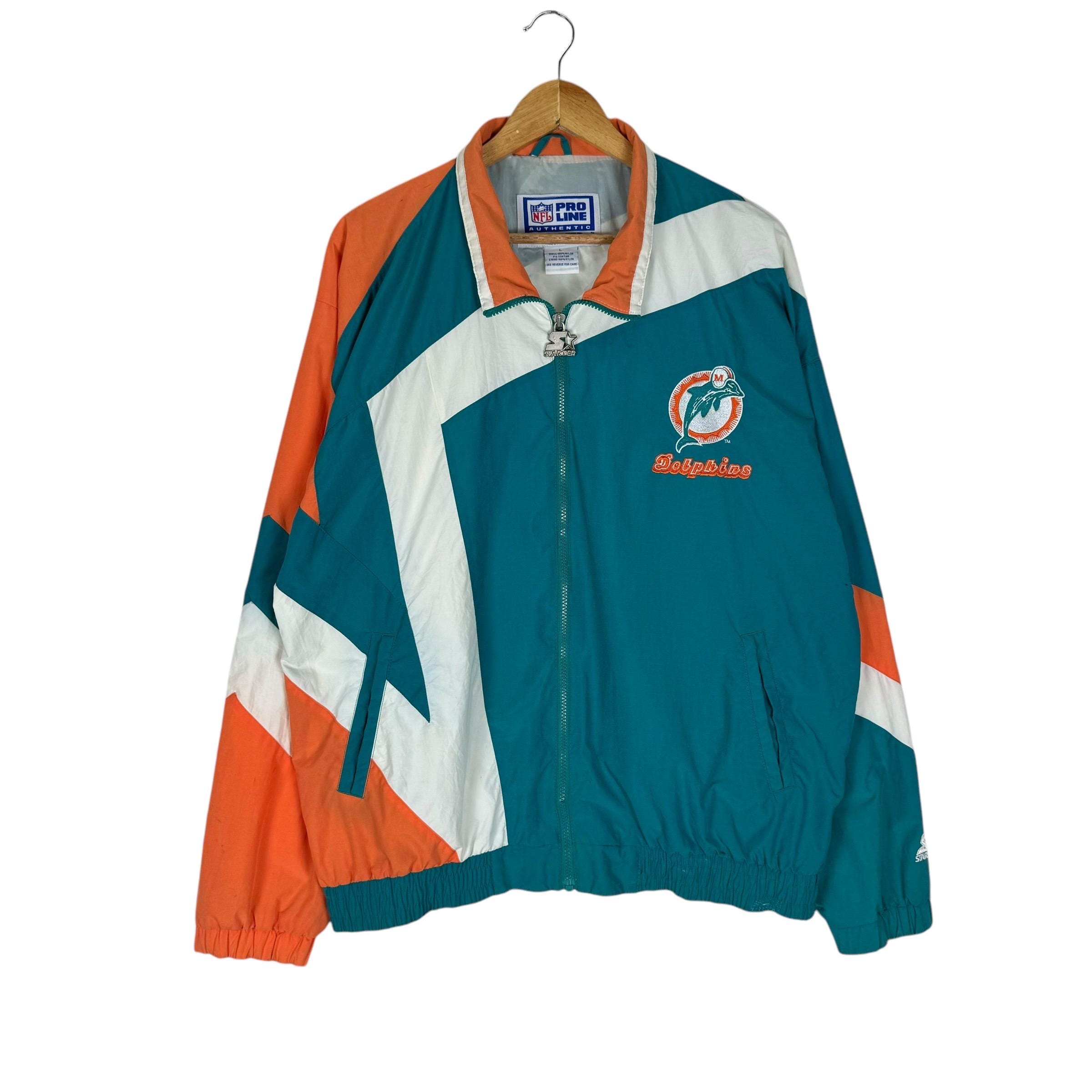 Vintage 90s Miami Dolphins NFL Football Starter Varsity