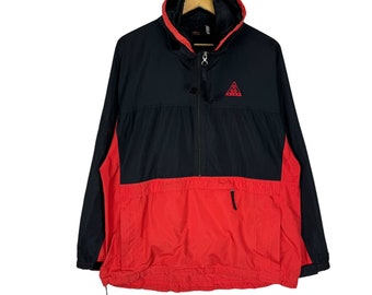 Vintage 90s Nike ACG Anorak Windbreaker Jacket, Half Zip, Large