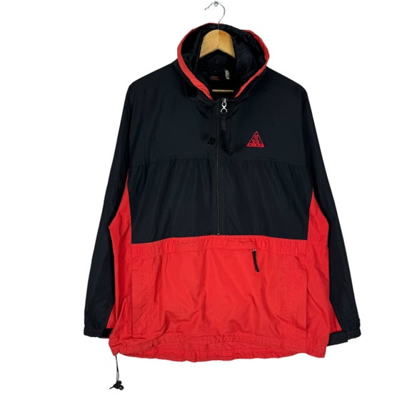 Vintage 90s Nike ACG Anorak Windbreaker Jacket, Half Zip, Large