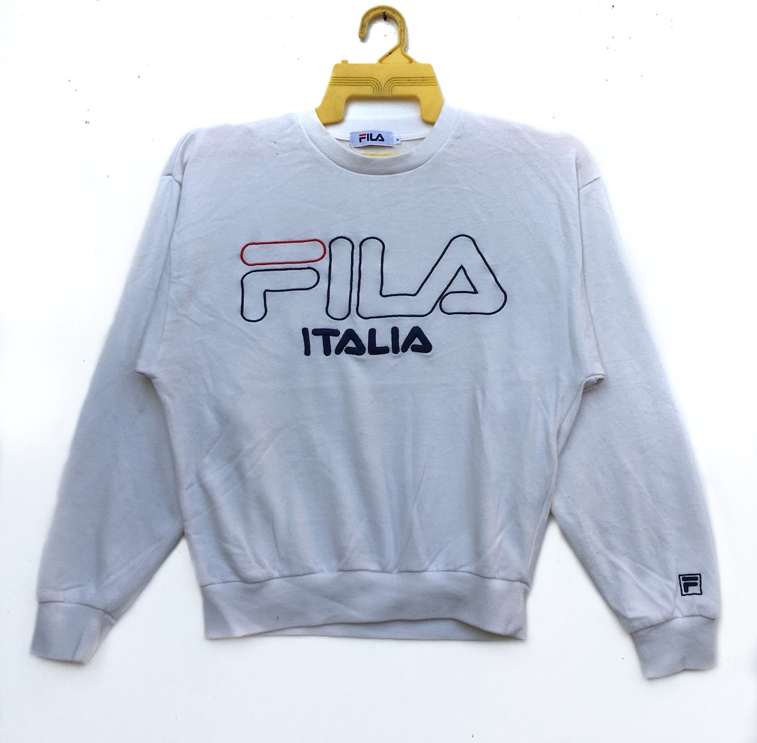 Rare Fila Sweatshirts Big Logo Spell Out Women Crewneck Jumper Sweater Etsy