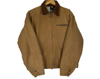 Vintage 1990s Carhartt Hooded Work Jacket / Workwear / Made