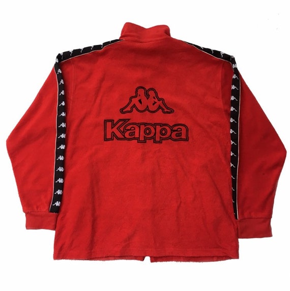 Vintage 90s KAPPA Fleece Zip up Jacket: Big Logo Sportswear