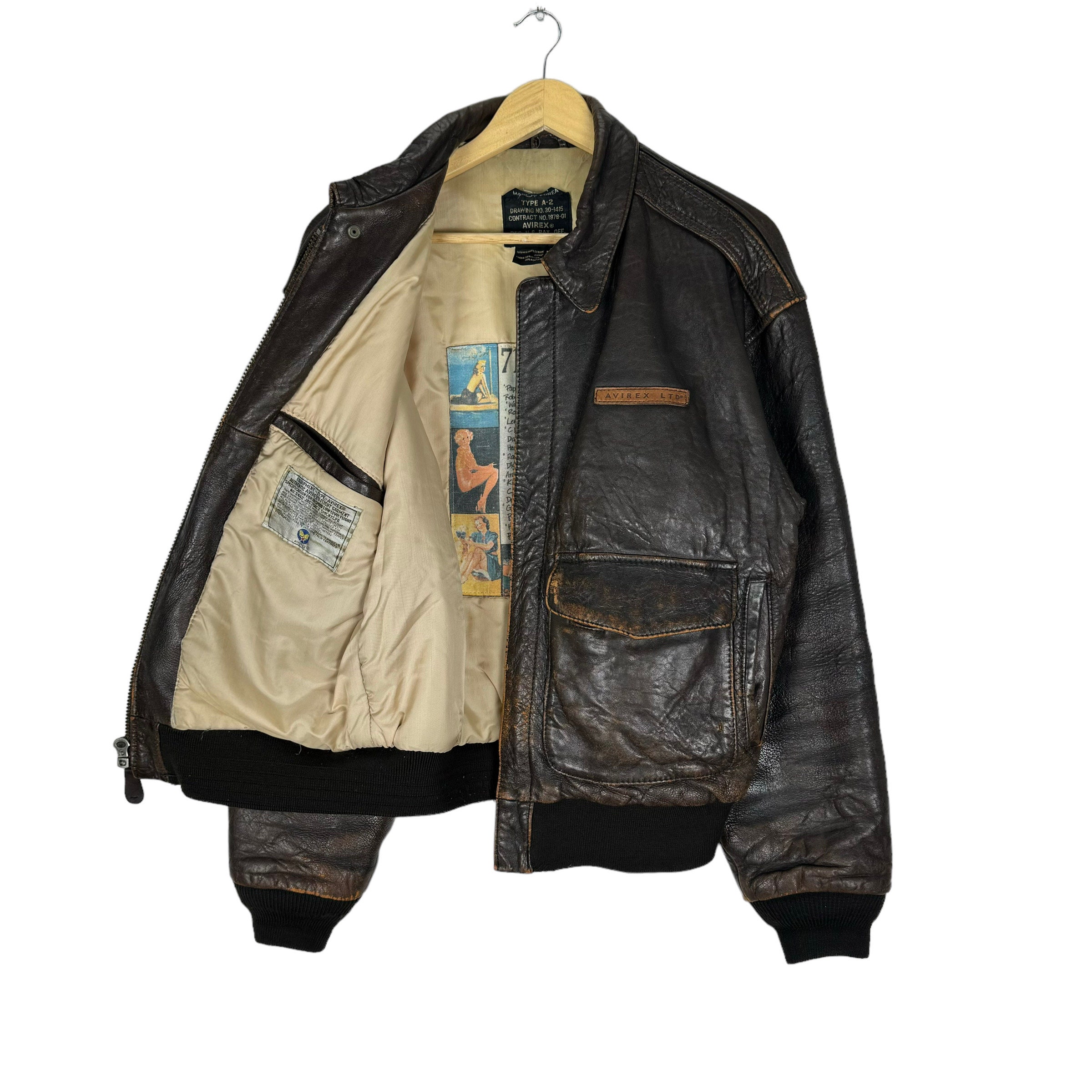 Vintage 80s AVIREX Type A2 Sack Time Leather Flyers Bomber Jacket Air Force Brown Colour Size Small - Etsy Vintage 80s AVIREX Type A2 Sack Time Leather Flyers Bomber Jacket Air Force Brown Colour Size Small - Etsy