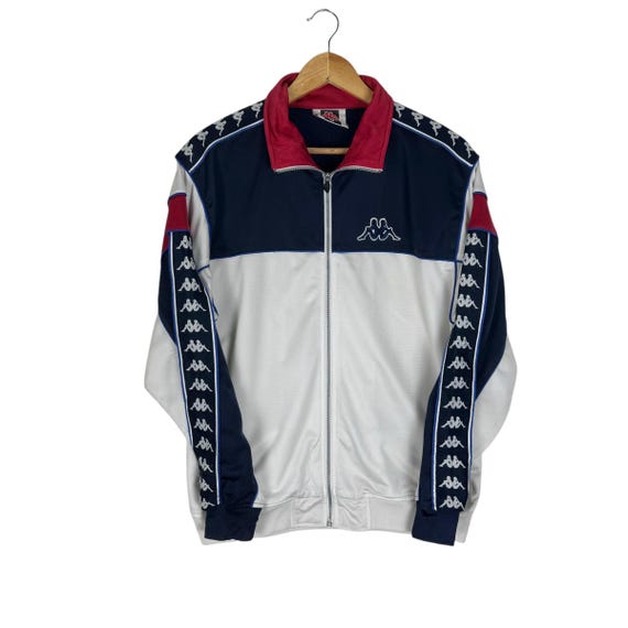 Vintage 90s KAPPA Track Top Side Tape Zipper Jacket Sportwear