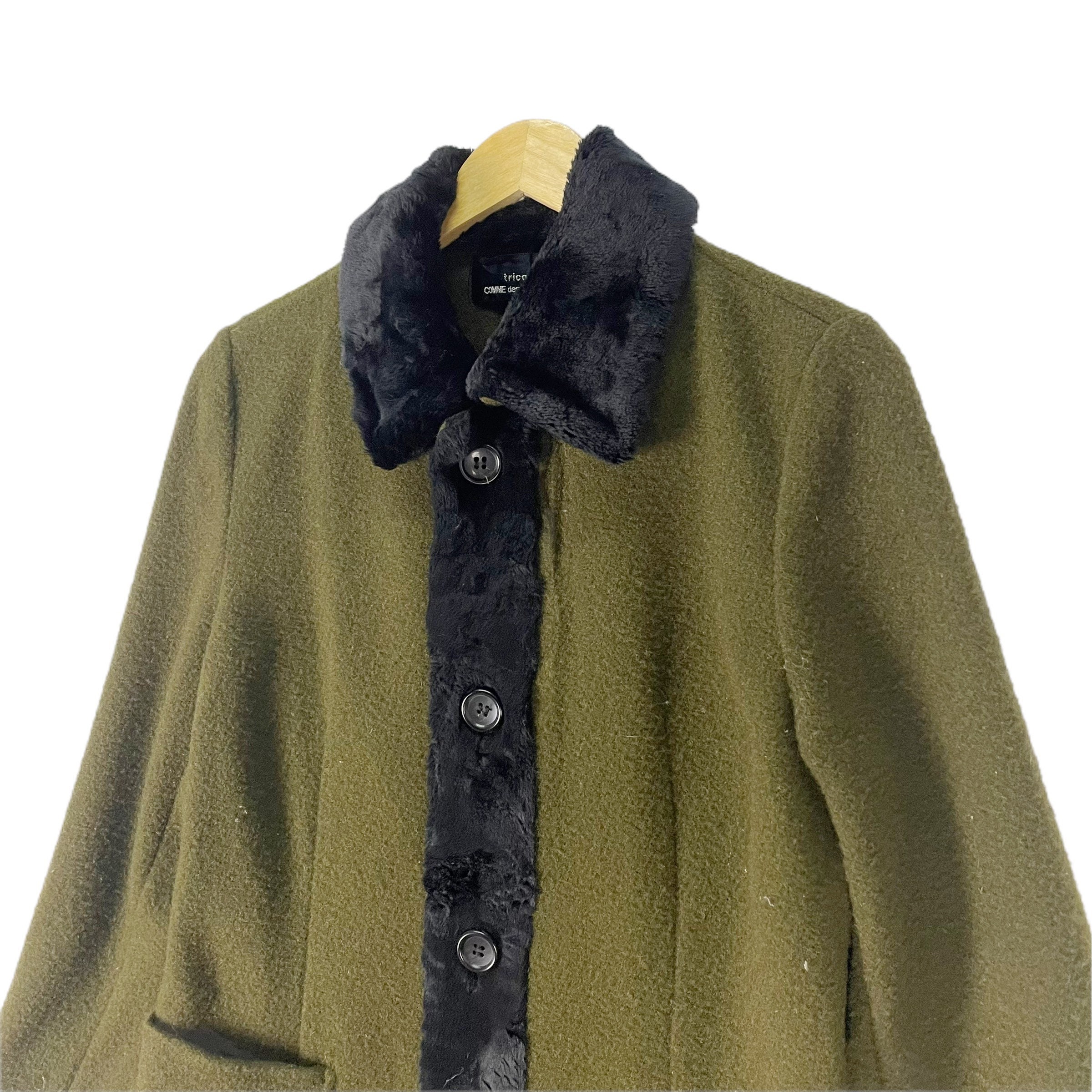 Vintage 90s Comme Des Garçons Tricot AW96 Fur Button Jacket Vintage 90s Comme Des Garçons Tricot AW96 Fur Button Jacket