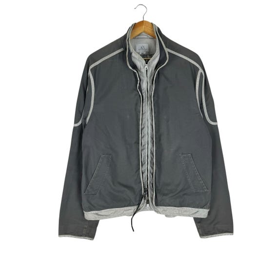 Vintage 90s ARMANI Exchange Bomber Zipper Jacket Grey Colour Size Vintage 90s ARMANI Exchange Bomber Zipper Jacket Grey Colour Size
