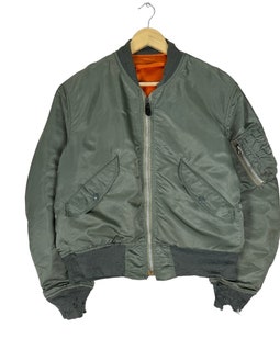 Vintage 70s ALPHA INDUSTRIES Reversible Flight MA-1 Bomber Jacket
