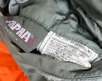 ALPHA INDUSTRIES Flight MA-1 Bomber Jacket Reversible Green Flyers