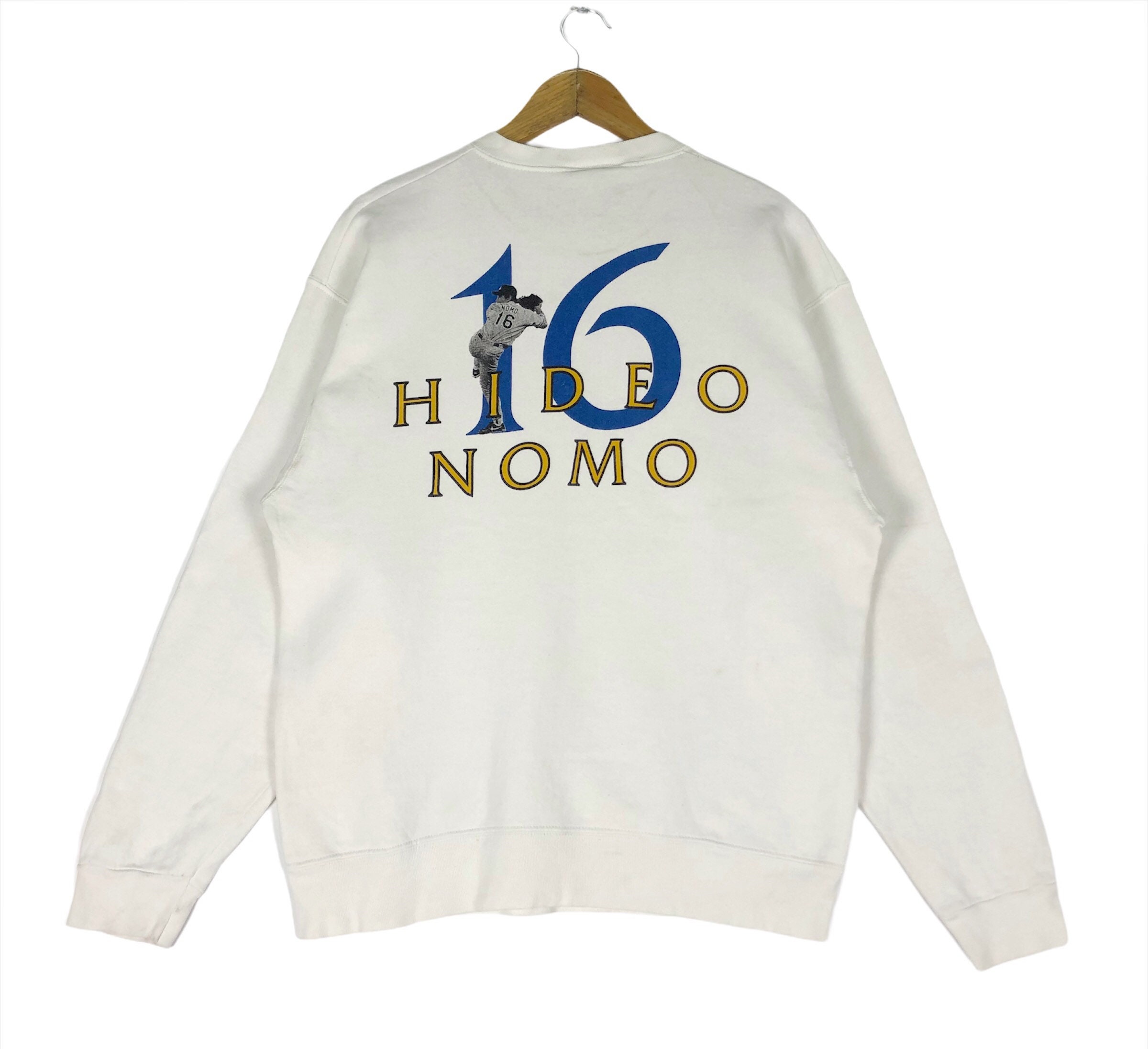 Vintage 90s LA Dodgers Hideo Nomo Sweatshirt - MLB Baseball 