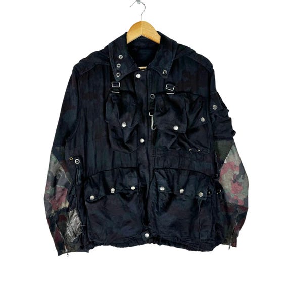 Vintage Swiss M70 Camo Utility Jacket, Multi-pocket Riri Zipper