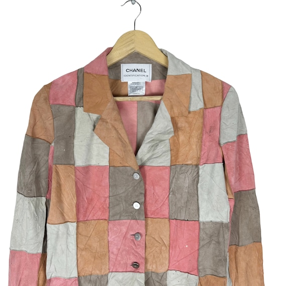 Chanel Identification AW2000 Jacket Patchwork Sue… - image 2