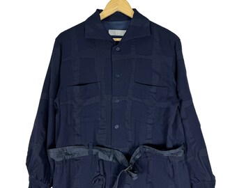 Vintage 80s Yohji Yamamoto Striped Wool Jacket - Y's Japan, Medium