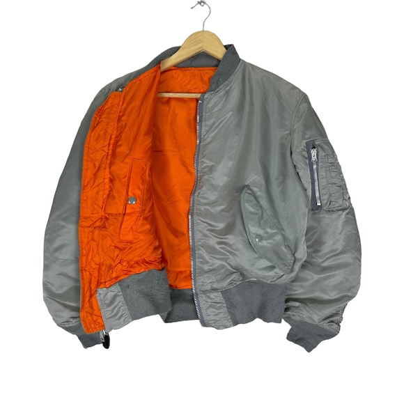 ALPHA INDUSTRIES Reversible Flight MA-1 Bomber Jacket Silver ALPHA INDUSTRIES Reversible Flight MA-1 Bomber Jacket Silver