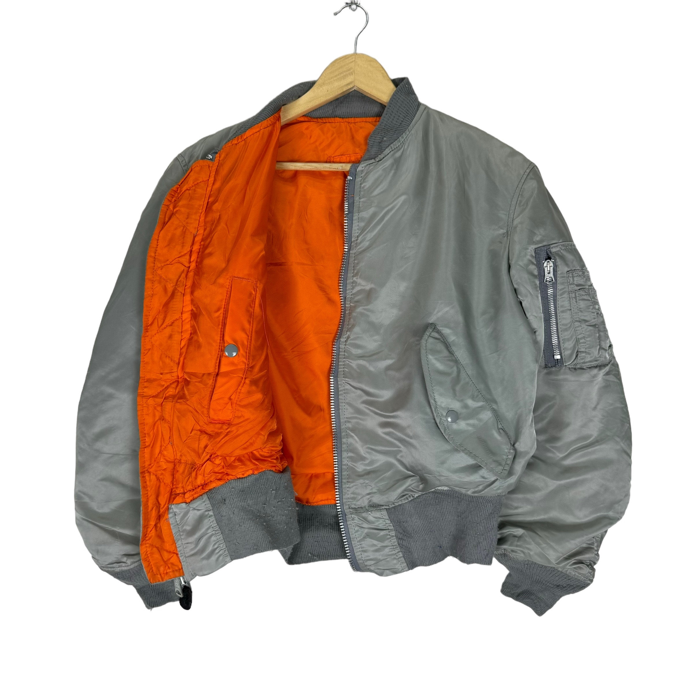 ALPHA INDUSTRIES Reversible Flight MA-1 Bomber Jacket Silver ALPHA INDUSTRIES Reversible Flight MA-1 Bomber Jacket Silver