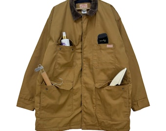 Vintage 80s Carhartt Detroit Duck Canvas Workwear Jacket - Size