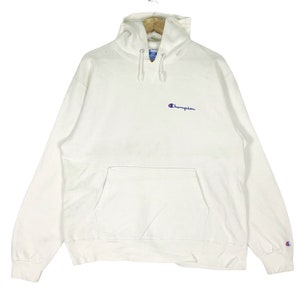 Vintage 90s Champion Hoodie: Spellout Pullover, Size Large