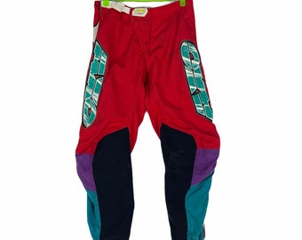 Vintage 90s AXO Motorcross SCX 2 Pants Fox Racing Pants Multi Colour