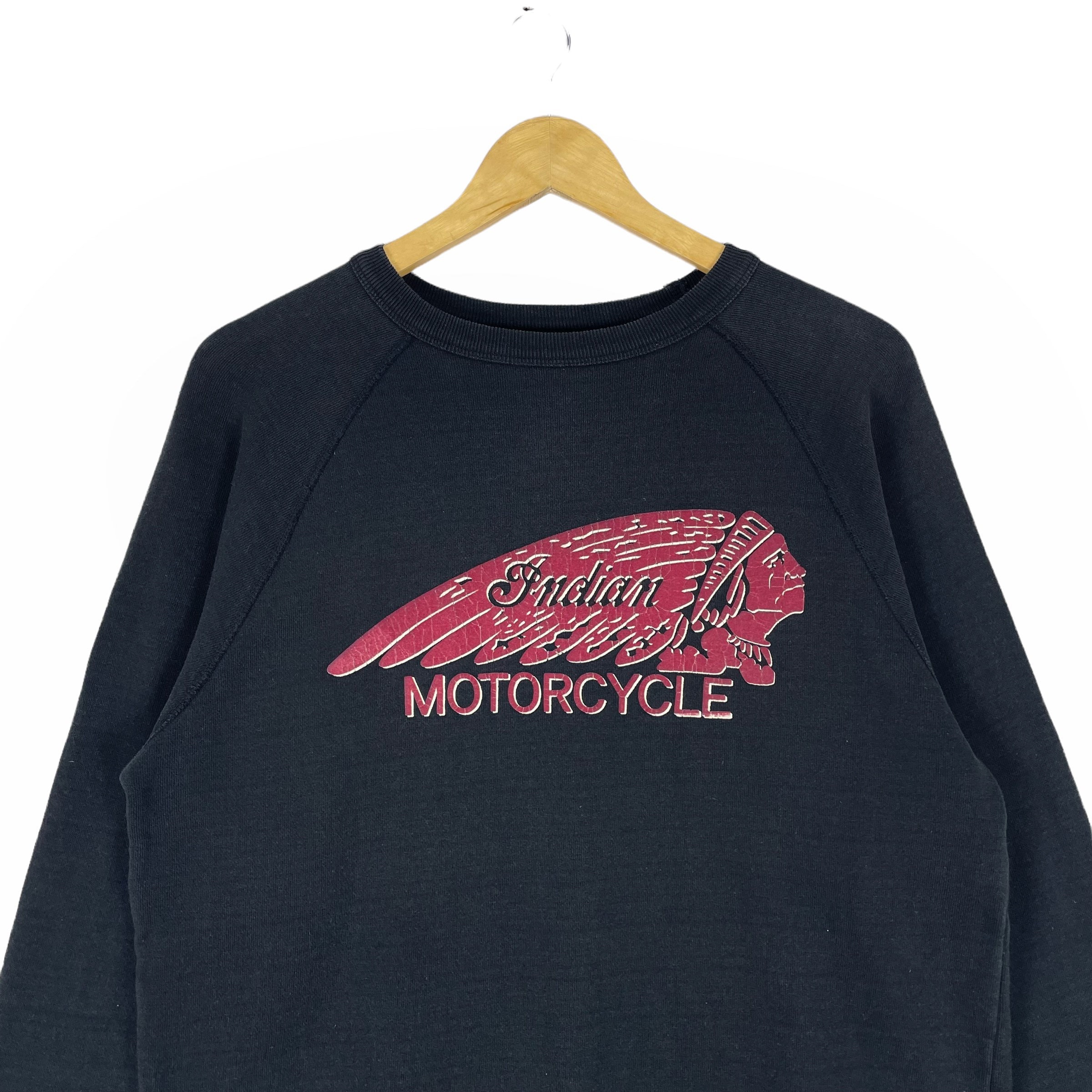 Vintage 90s Indian Motorcycle Sweatshirt Black Colour Crewneck Jumper Size  Large - Etsy