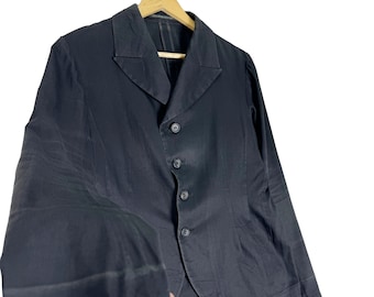 Vintage 90s YOHJI YAMAMOTO Y’s Flare Women Jacket Black Colour Japanese Designed Size Large