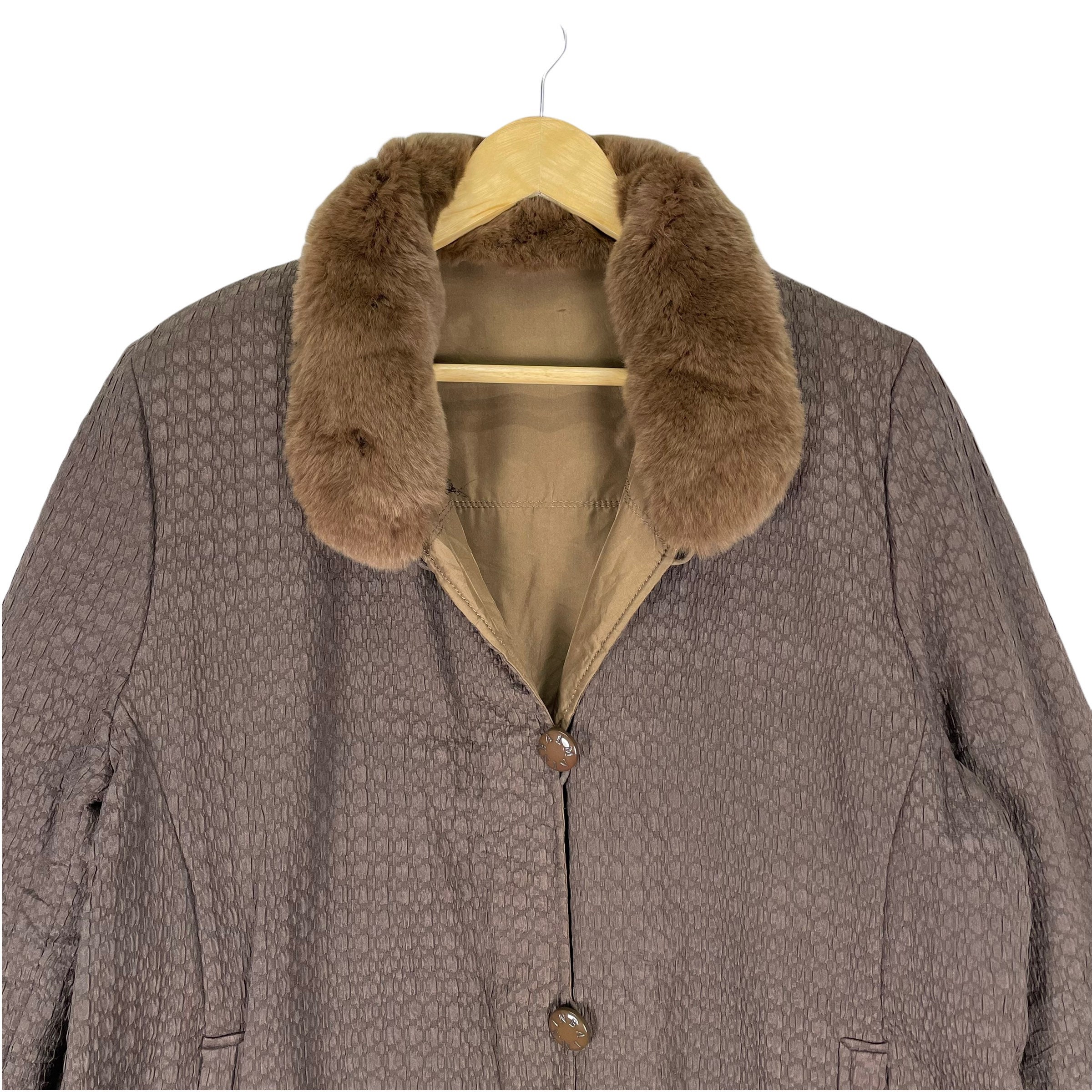 BALMAIN リバーシブル フェイクファーカラー ジャケット キルティング