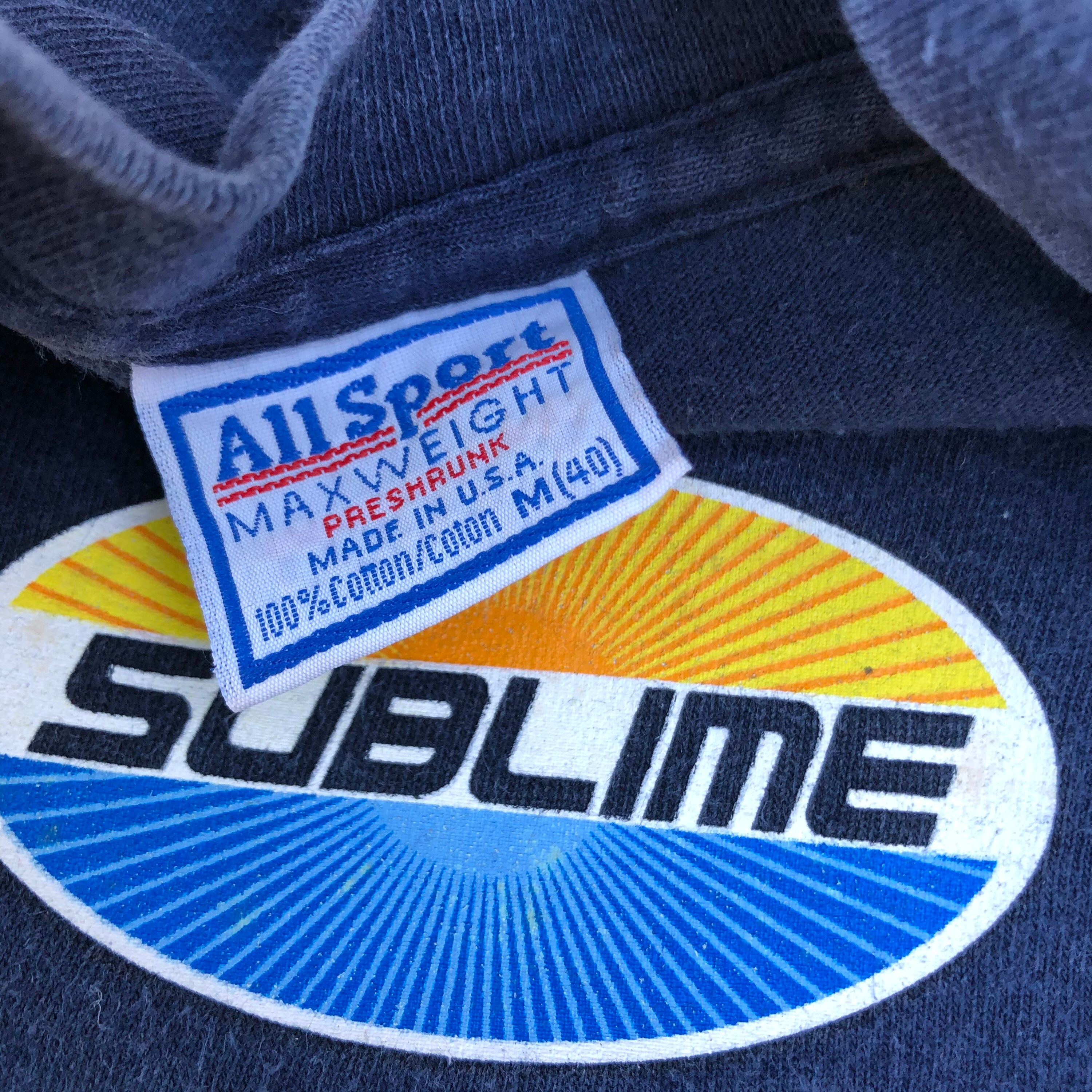ふ*）様 90s USA製 オールスポーツ サブライム ロゴ バンド ヴィンテー ヴィンテージ90年代サブライムTシャツ：アメリカのスカパンクバンド