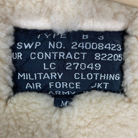 Vintage 90s Military Clothing Type B3 Us Army Bomber Jacket