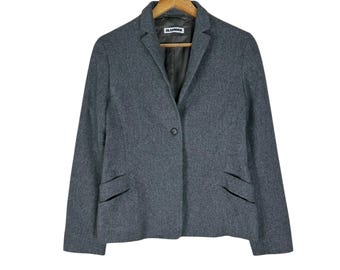 Marynarka-płaszcz JIL SANDER Italy z lat 90. w kolorze szarym, rozmiar XS
