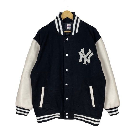 Vintage 90s New York Yankees Varsity Not Leather Sleeve Jacket - Etsy