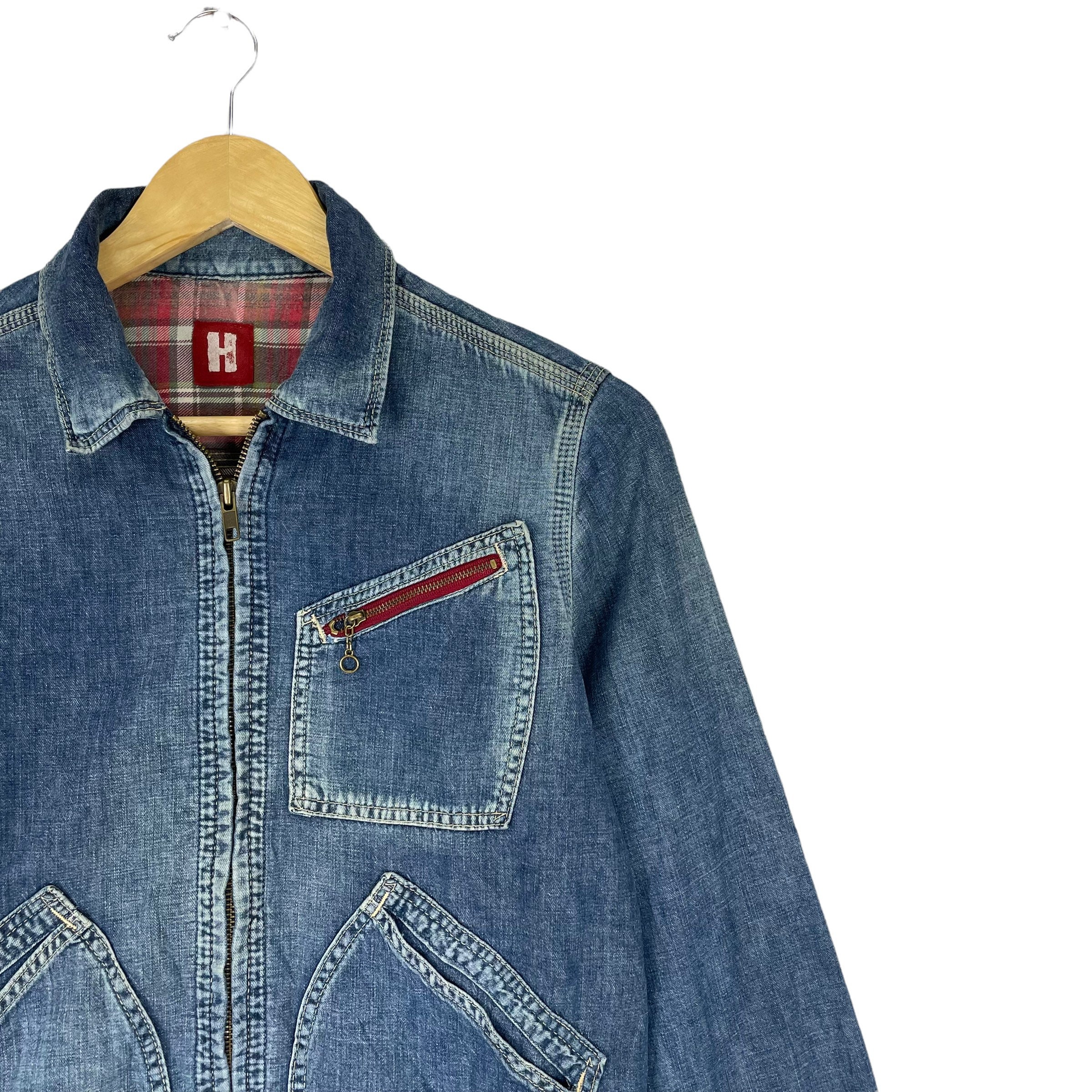 Hysteric Glamour Denim Jeans Zipper Jacket Blue Colour Women Hysteric Glamour Denim Jeans Zipper Jacket Blue Colour Women