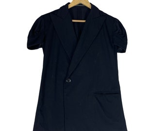 YOHJI YAMAMOTO Single Button Gothic Japanese Fashion Designer Y’S Black Colour Size Large