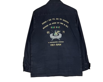 Vintage AVIREX Vietnam War Ripstop Shirt, Army Patch - Size M