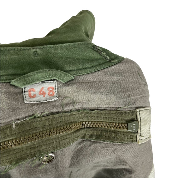 Vintage 70s Swedish C48 Military Multi Pocket Surplus Green