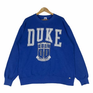 Vintage 90s Duke University Sweatshirt Spell Out Blue Colour Sweater Size XLarge