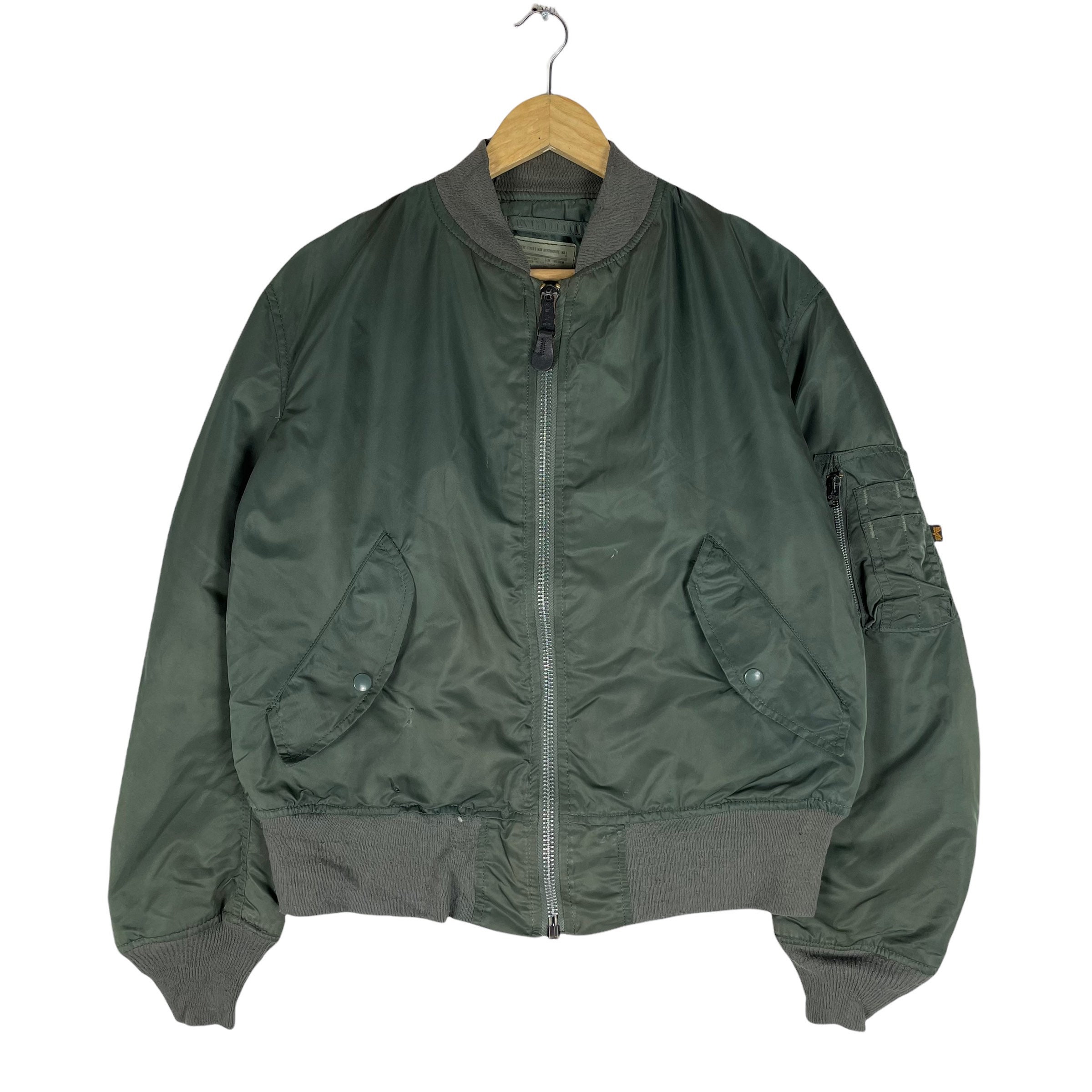 ALPHA INDUSTRIES Flight MA-1 Bomber Jacket Green Flyers - Etsy