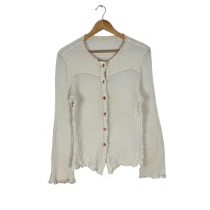 Issey Miyake Me Pleated Cardigan Biege Colour Fashion Designer Japan Size Small