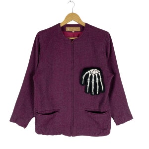 CHRISTIAN DIOR-sportjack met rits paarse kleur dames, maat Small