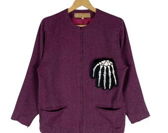 Vintage 90s Christian Dior Sports Knit Cardigan Wool Jacket Large