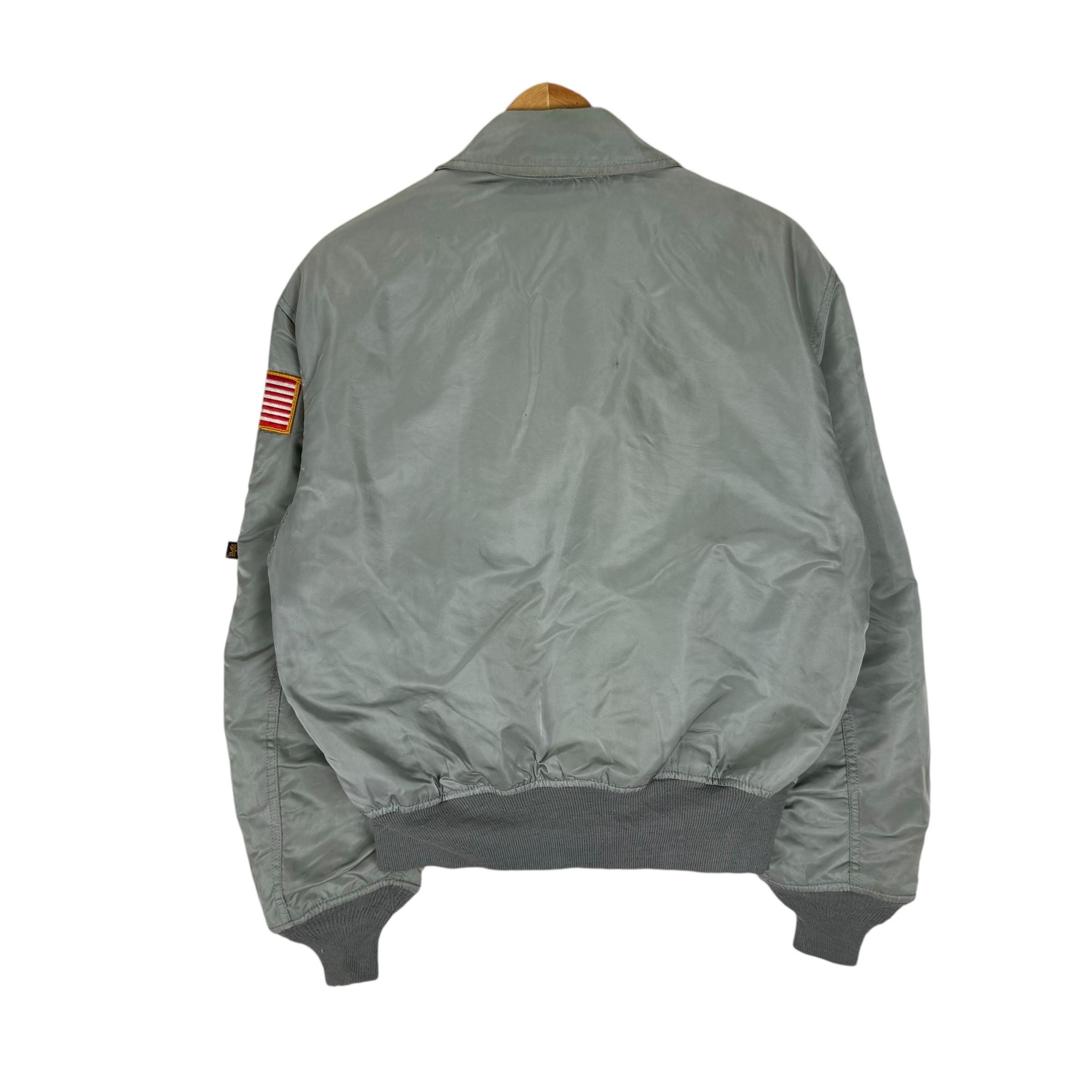 ALPHA INDUSTRIES Tanker CWU 45 Bomber Jacket Grey Colour Flyers