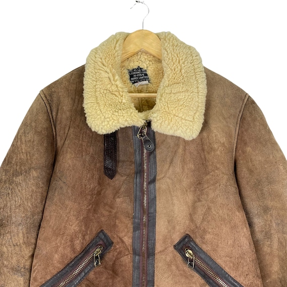 ジャケット・アウター (vintage)80s AVIATION B-3 fried jacket Vintage 80s Avirex Limited LTD New York USA Type B-3