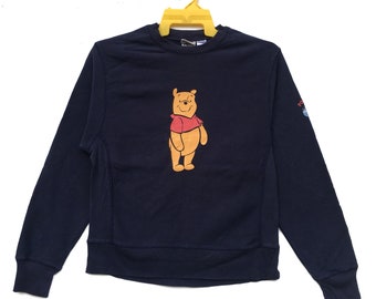 Vintage Pooh Sweatshirts Cartoons Disney Store Crewneck Big Logo Sweater Size Small
