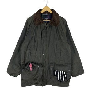 House Of Hardy Waxed Inner Tartan Plaids Zipper Country Green Colour Jacket Fishing Size Large