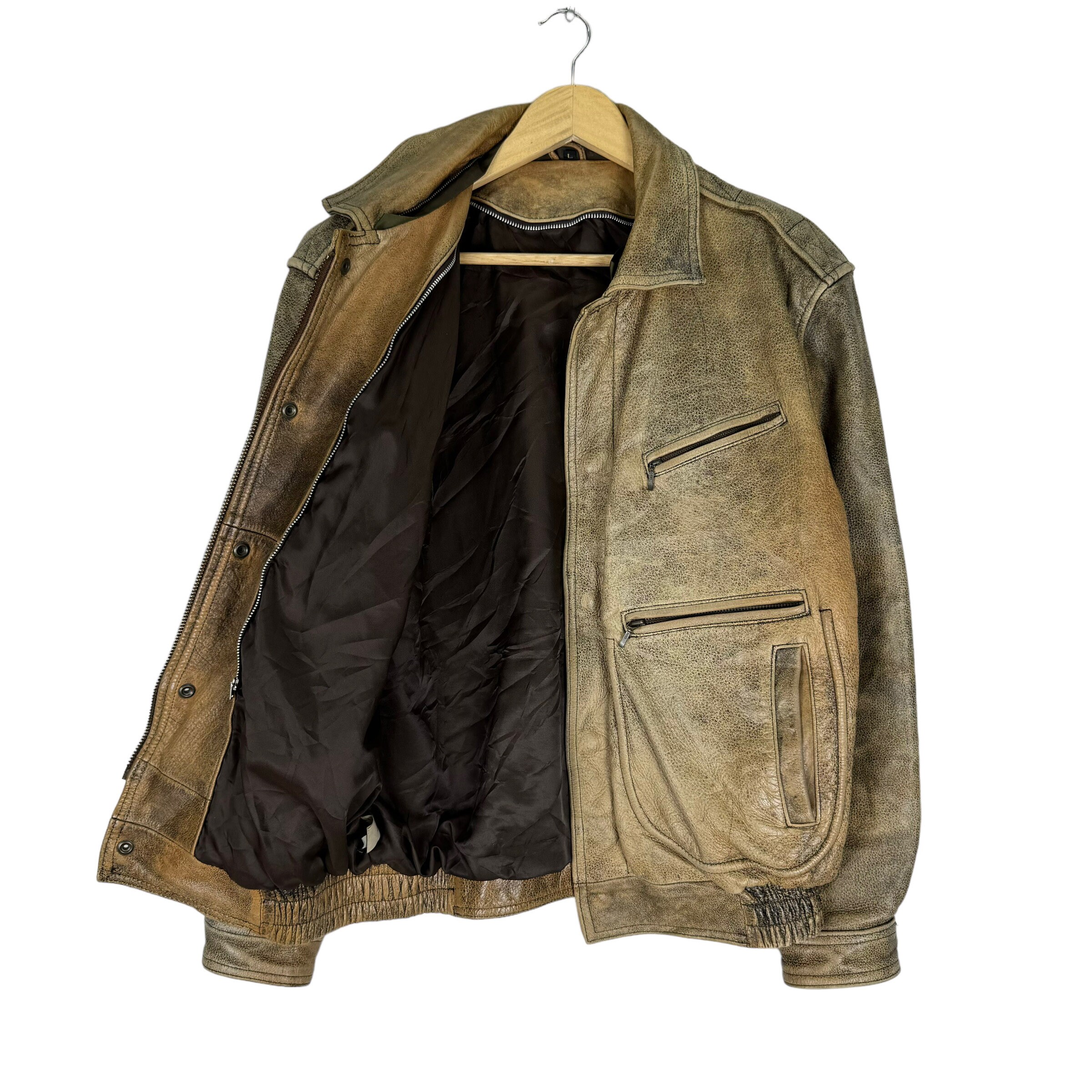 Vintage cowleather suède tracker jacket Tracker S02 Colter Shaw Suede Trucker Jacket - Hollywood Leather