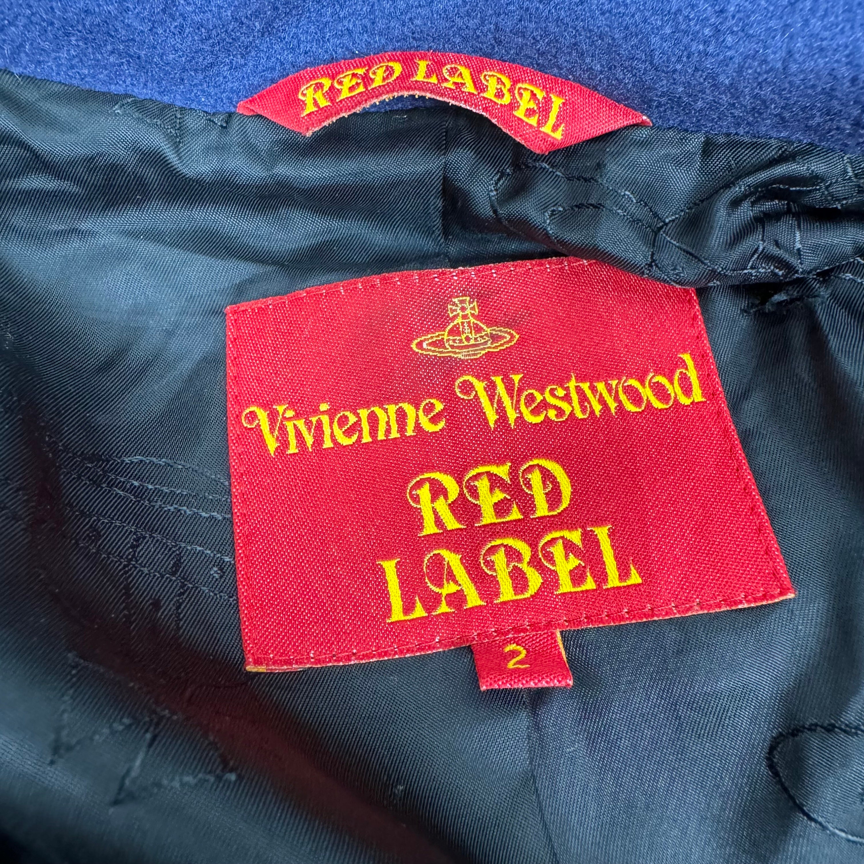 VIVIENNE WESTWOOD Red Label VW Long Coat Button Jacket Navy Colour