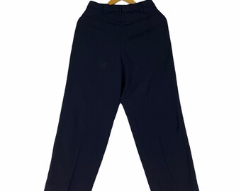 Vintage 90s Yohji Yamamoto Ys Wool Pants - Navy Blue, Size Small