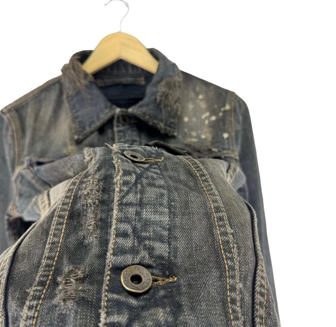 ジャケット・アウター 00s goa damage denim jacket distressing GOA Denim Distressed Type 3 Jacket Japanese Brand (size Small