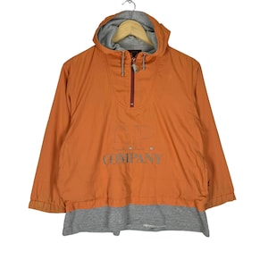 CP Company Massimo Osti Hoodie Half Zipper Anorak Jacket Women Orange Colour Size Small