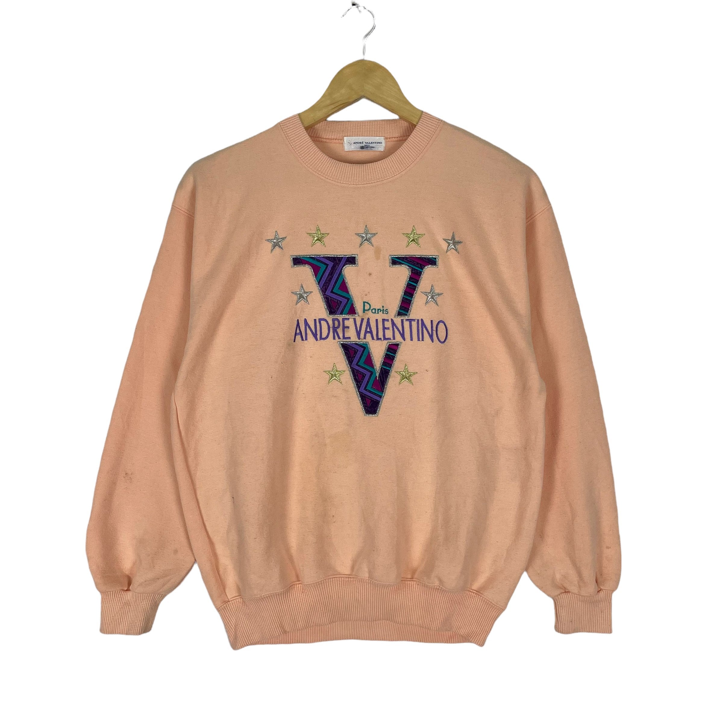 90s アニエスバレンチノ ヴィンテージスウェット アニマル刺繍 レトロ 当時物