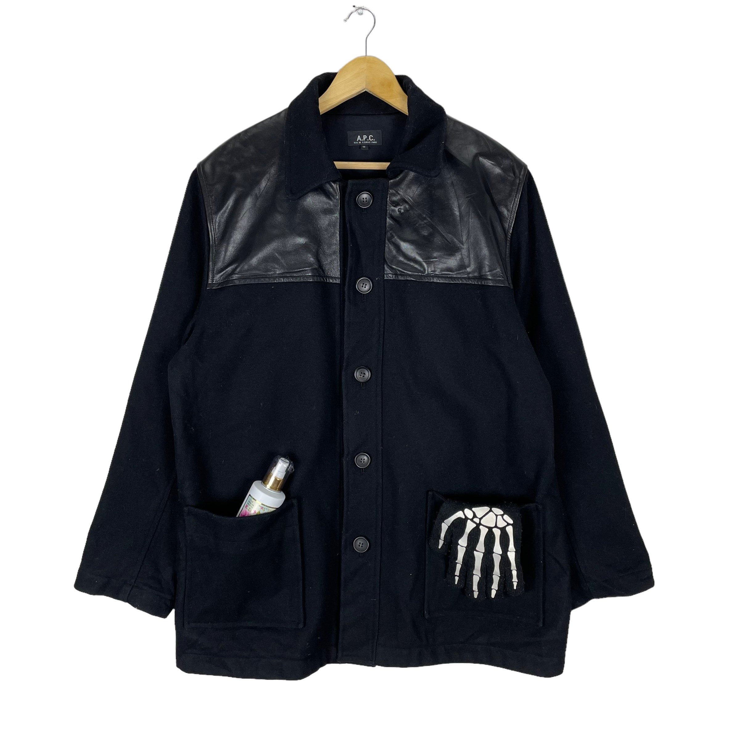 Apc Leather Jacket - Etsy