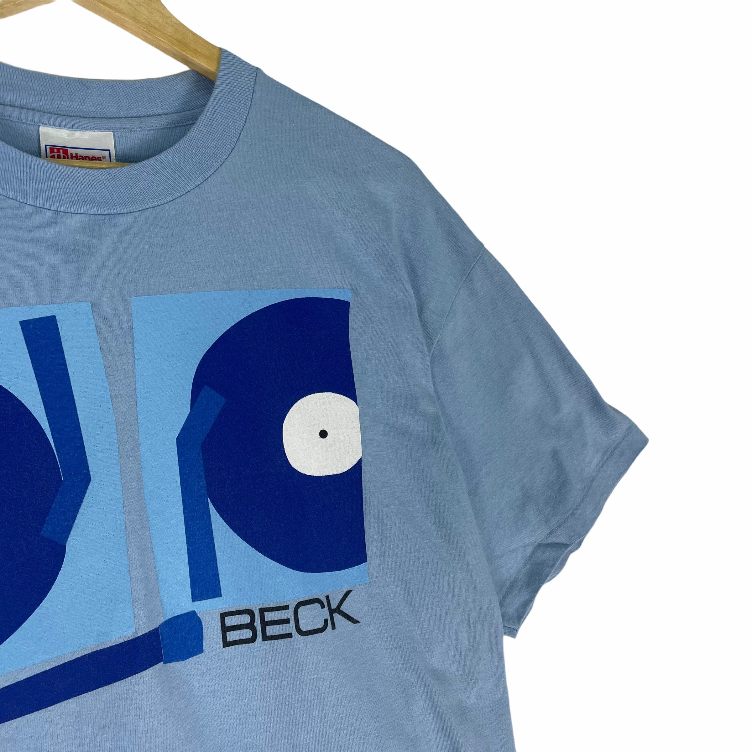 Vintage 90s BECK American Rock Band T-shirt - Blue Album Tee (size