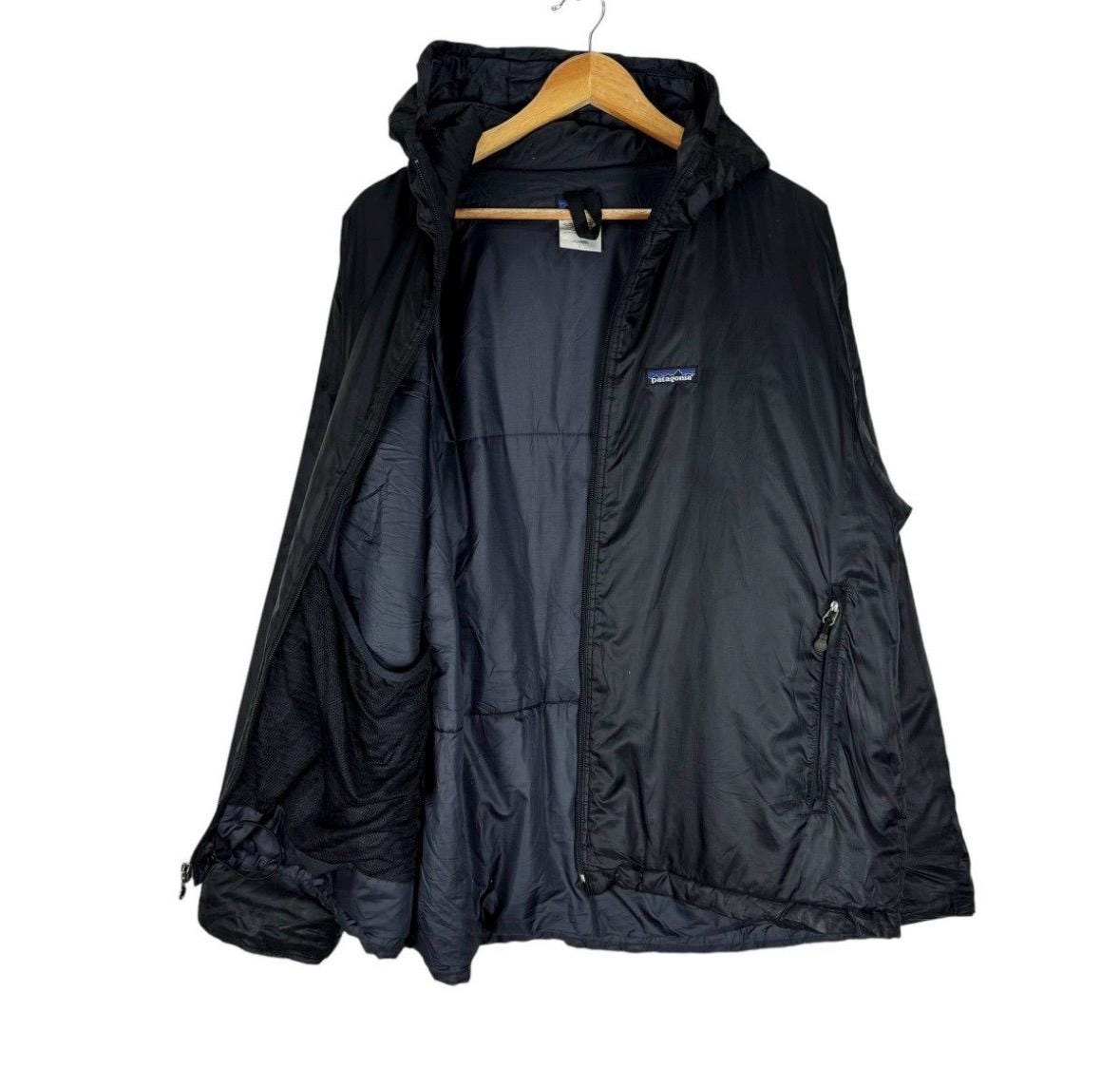 Vintage 90s PATAGONIA Light Puffer Zipper Hoodie Jacket Black 